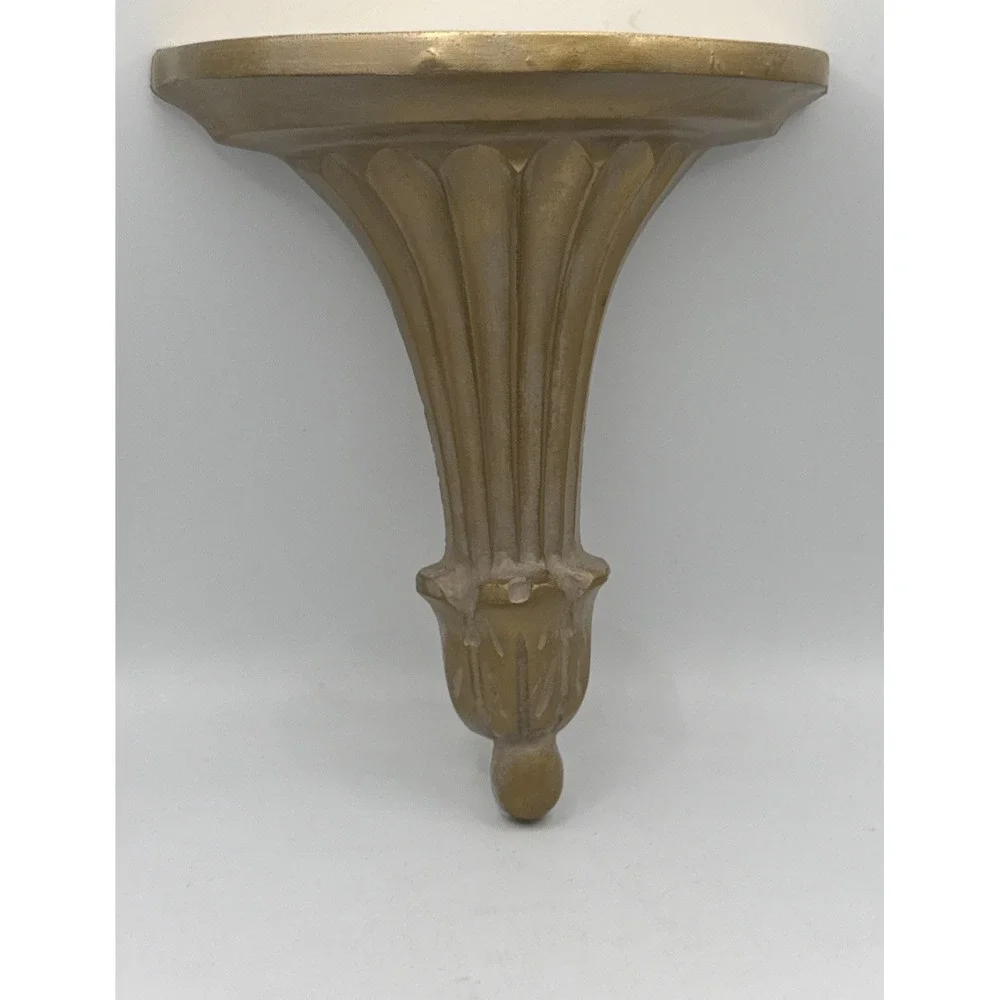 Vintage Gold Wall Mounted Floating Shelf Resin Bracket Ornate Designs‎